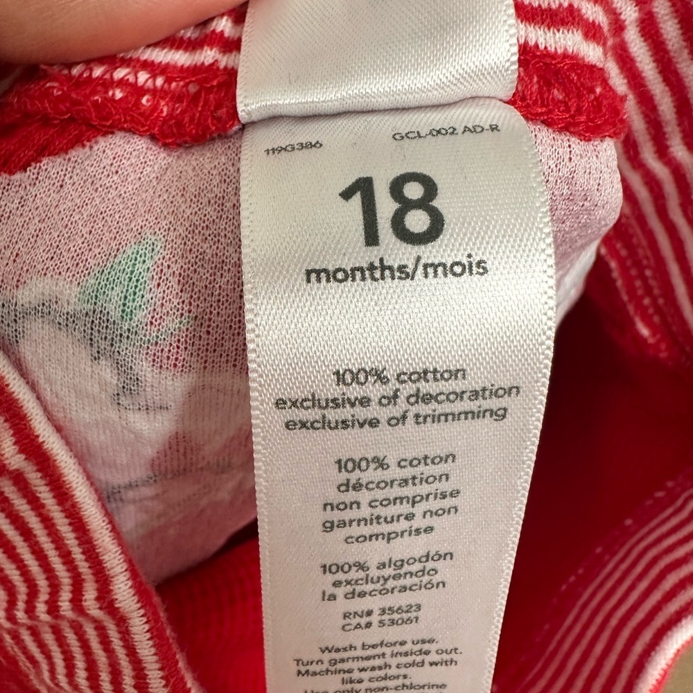 Carter's Red Striped Kids Leggings - Picture 4 of 6